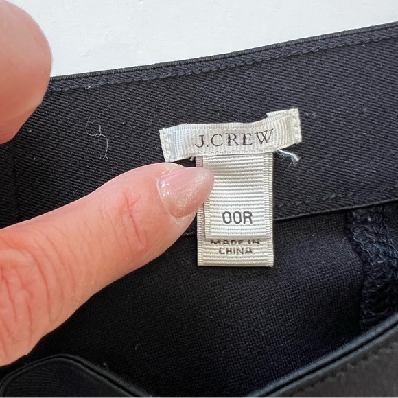 J. Crew Sleek Black Ultra Skinny Ponte Pants with Back Exposed Zipper - Picture 8 of 12